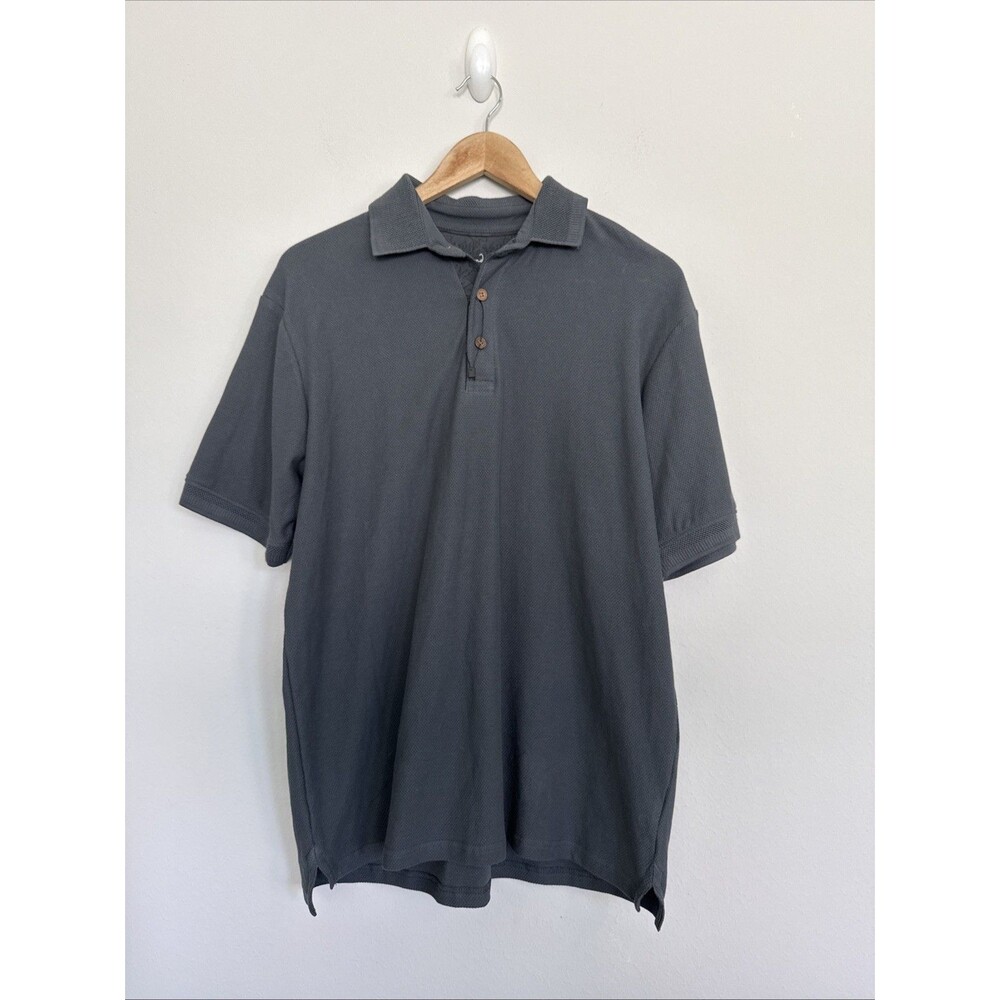 Sunday Joe Men’s Short Sleeve  Polo Dark Grey Medium 100% Cotton